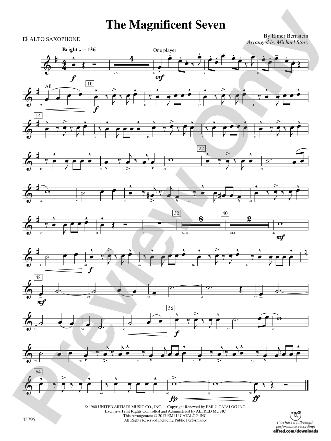 The Magnificent Seven: E-flat Alto Saxophone