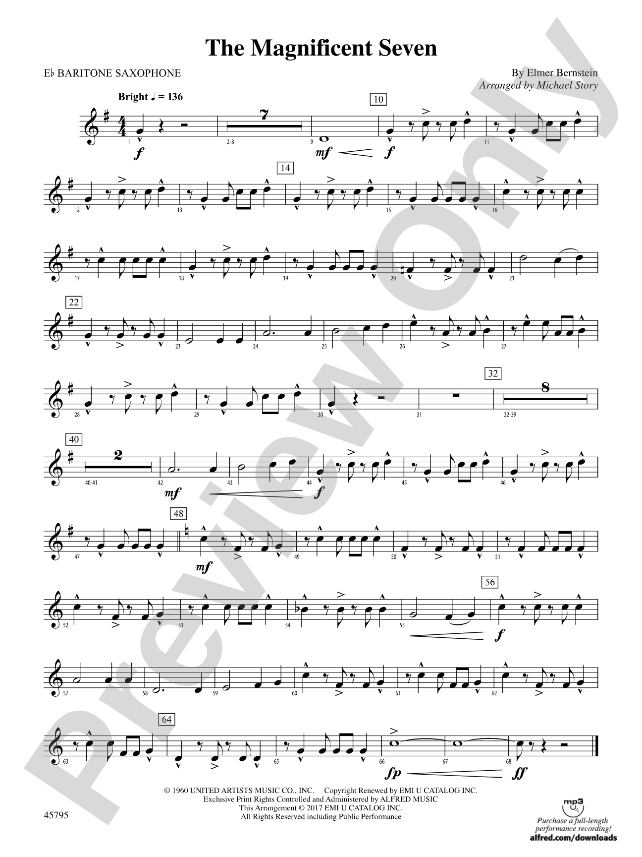 The Magnificent Seven: E-flat Baritone Saxophone