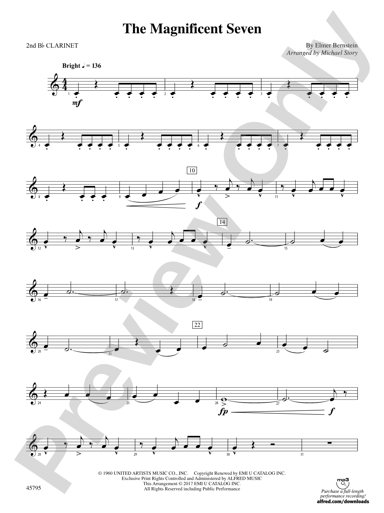 The Magnificent Seven: 2nd B-flat Clarinet