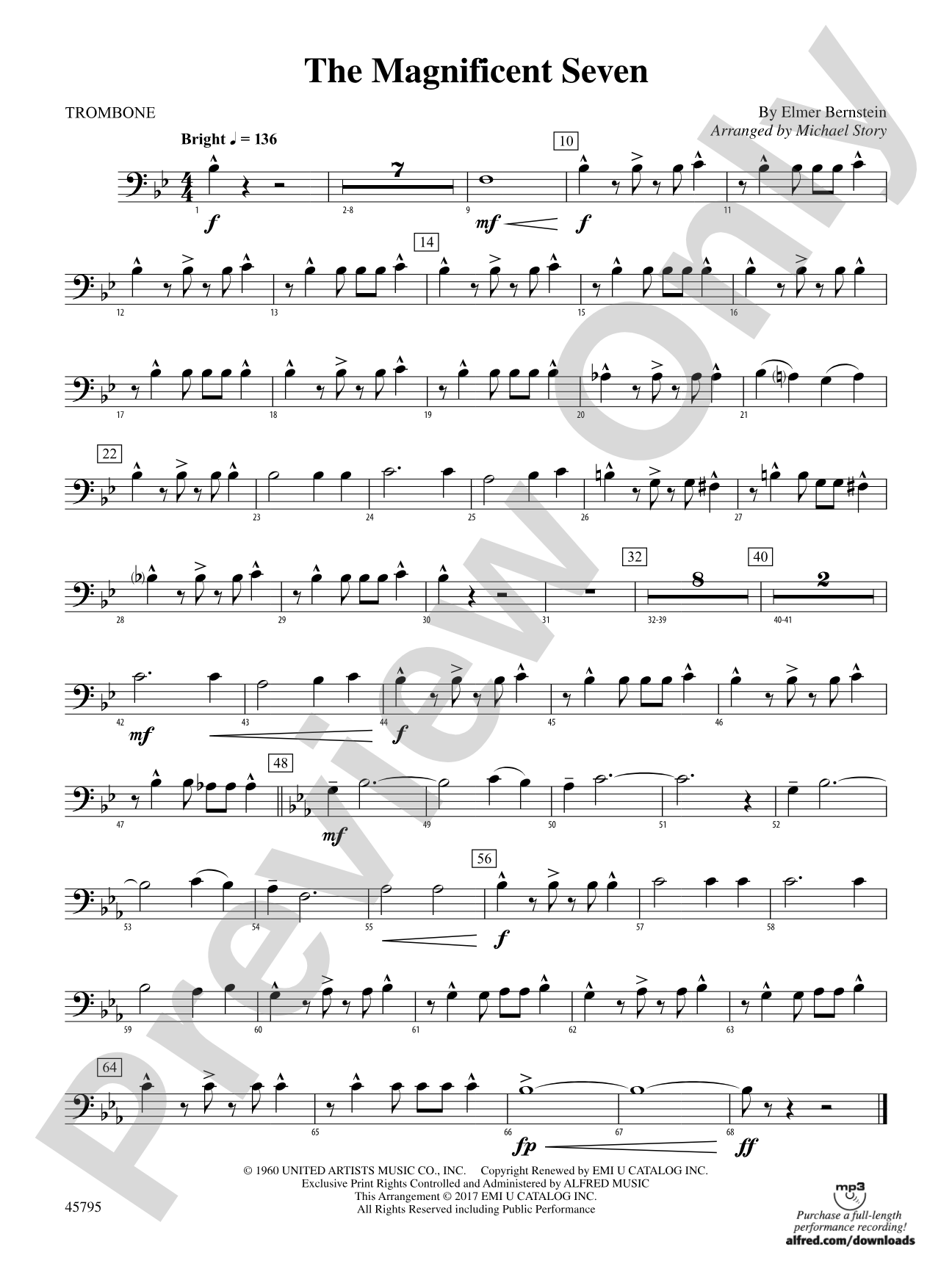 The Magnificent Seven: 1st Trombone