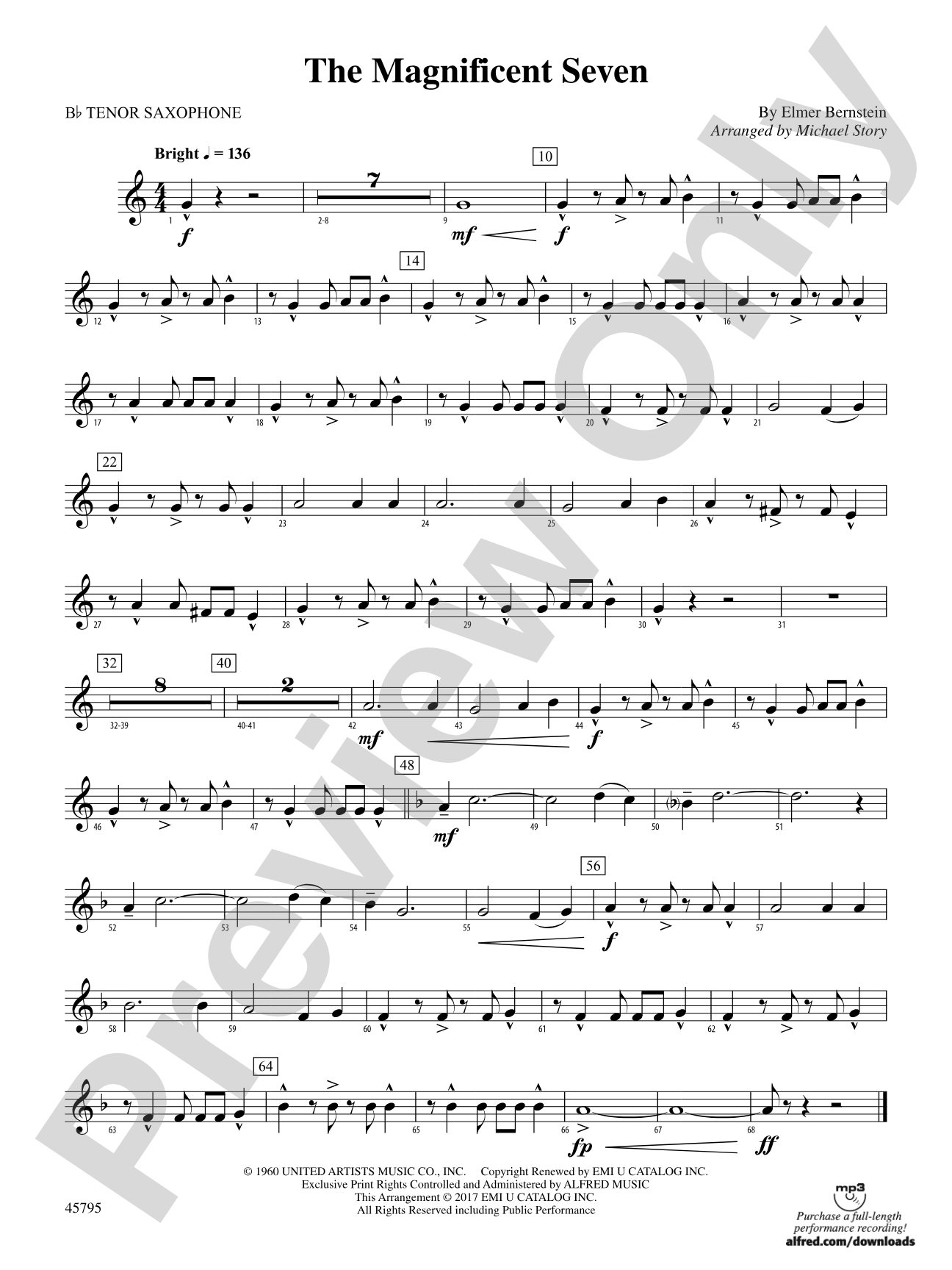 The Magnificent Seven: B-flat Tenor Saxophone