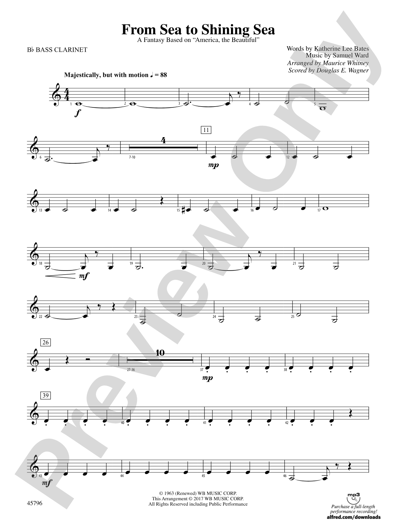 From Sea to Shining Sea: B-flat Bass Clarinet