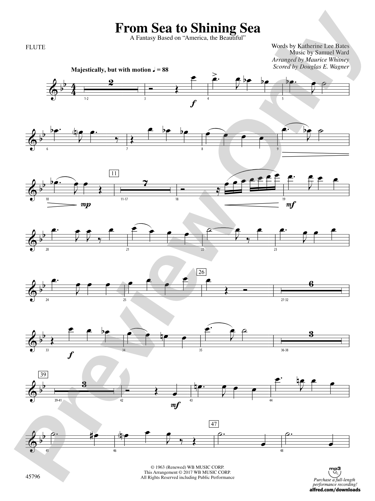 From Sea to Shining Sea: Flute