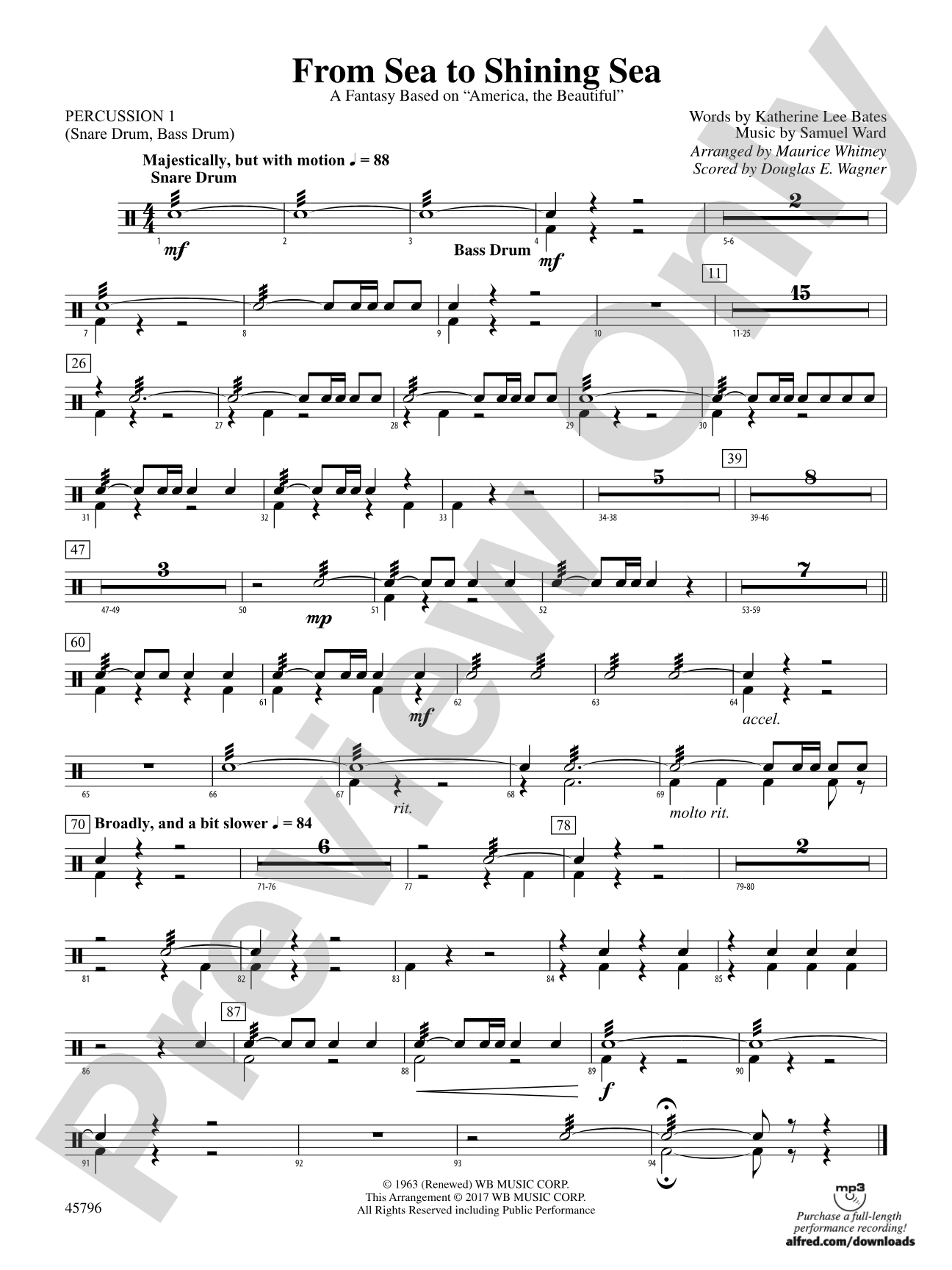 From Sea to Shining Sea: 1st Percussion