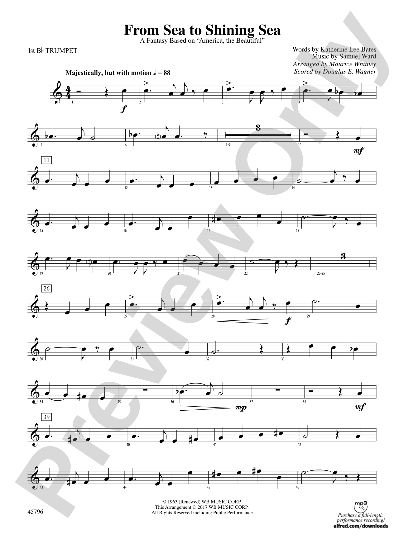 From Sea to Shining Sea: 1st B-flat Trumpet
