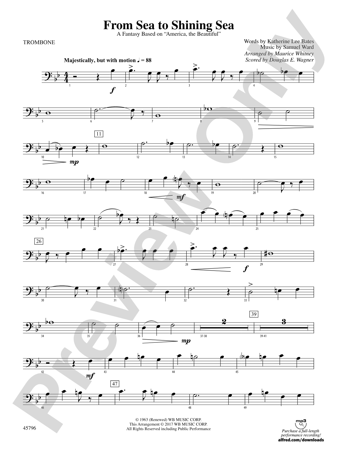 From Sea to Shining Sea: 1st Trombone