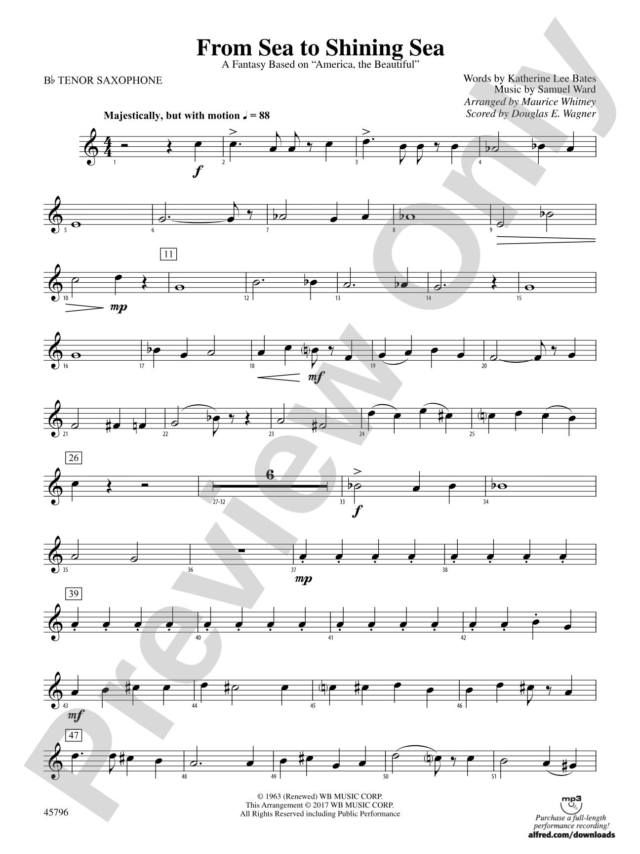 From Sea to Shining Sea: B-flat Tenor Saxophone
