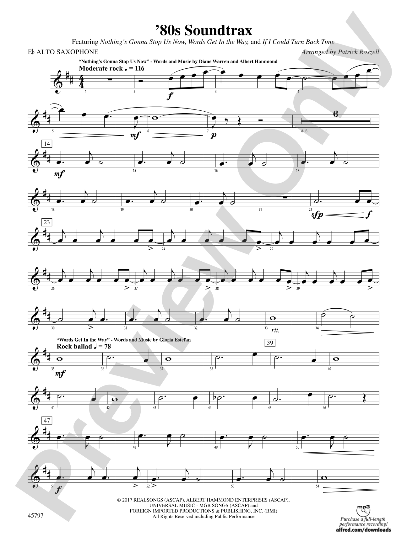 '80s Soundtrax: E-flat Alto Saxophone