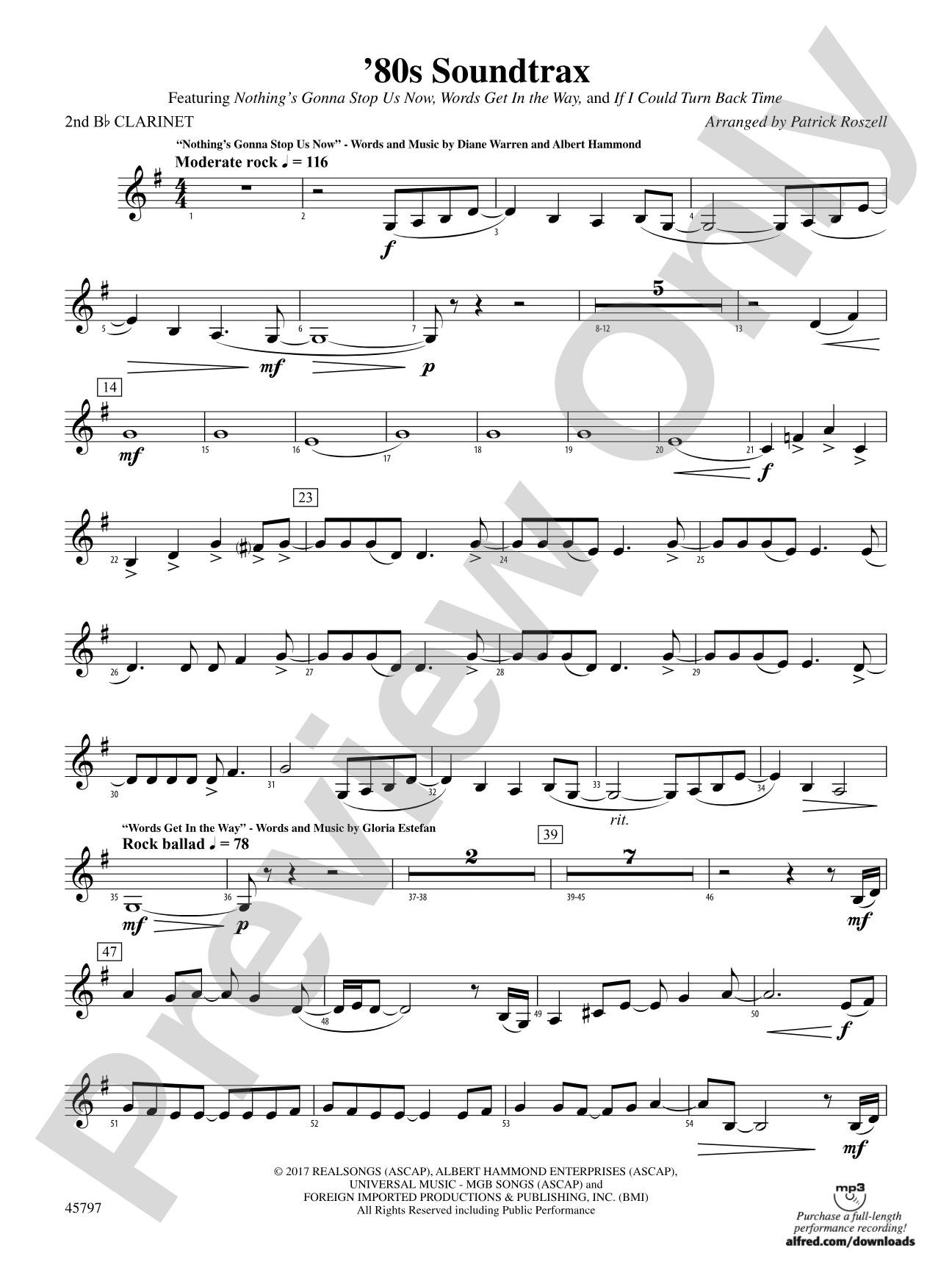 '80s Soundtrax: 2nd B-flat Clarinet
