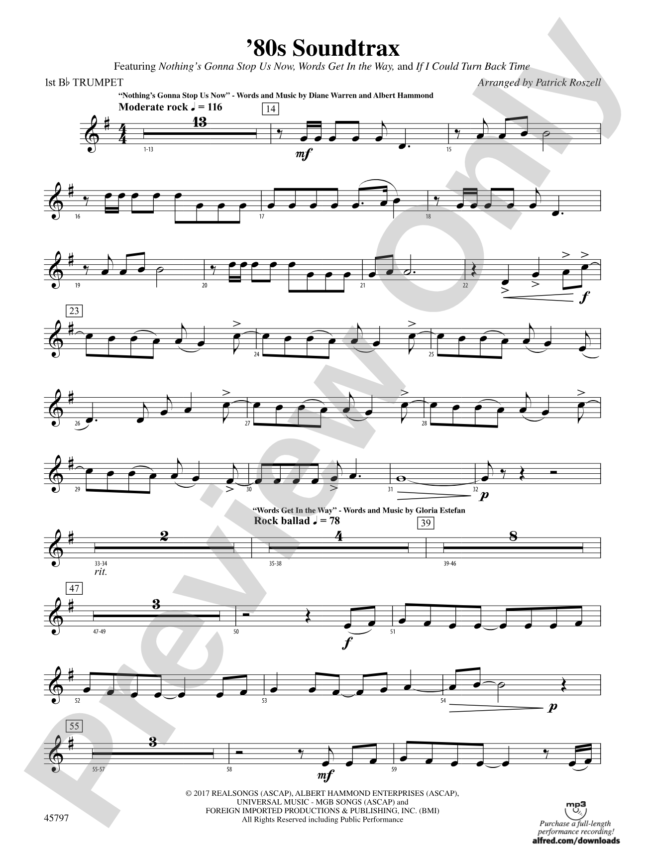 '80s Soundtrax: 1st B-flat Trumpet