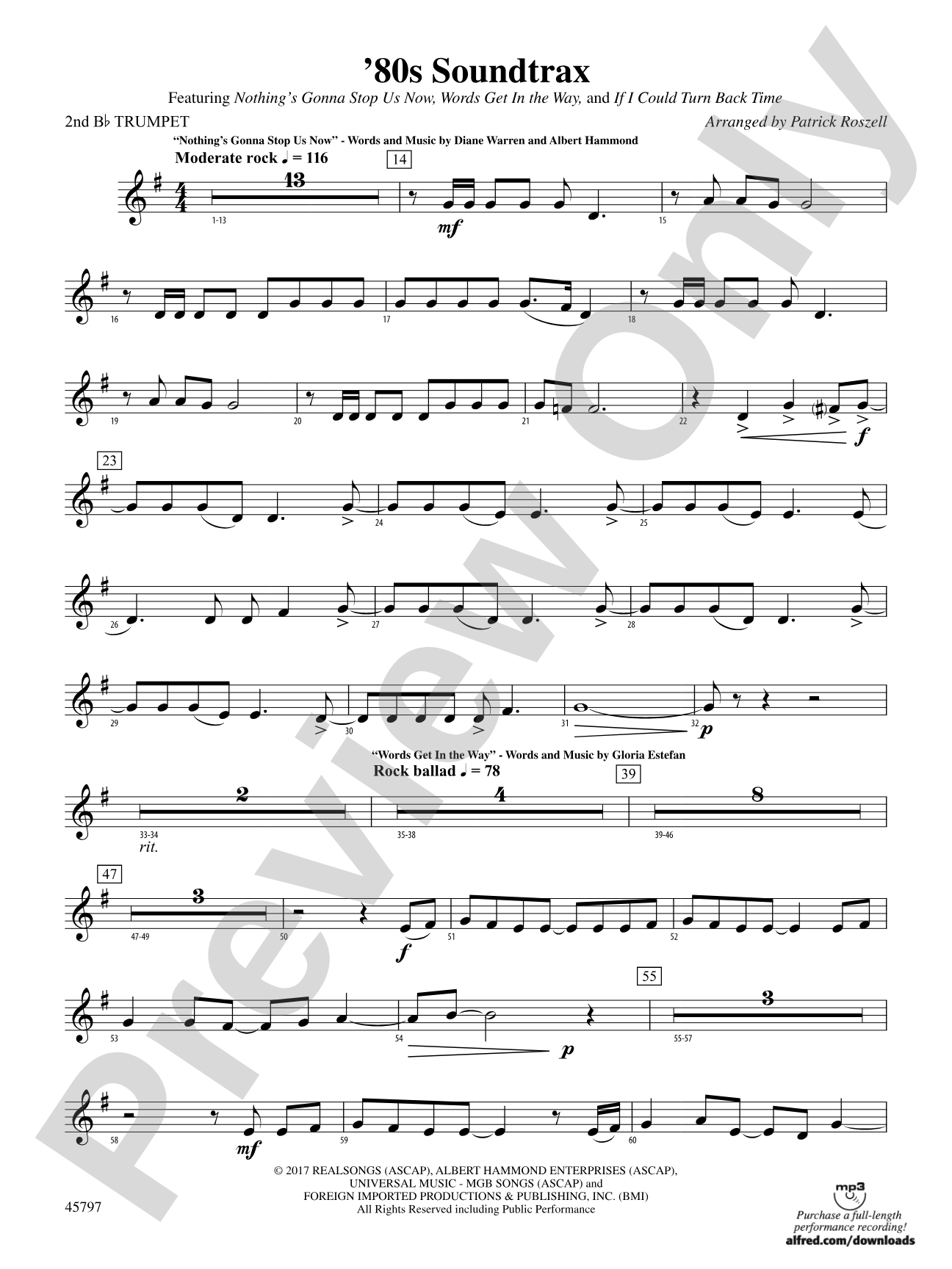 '80s Soundtrax: 2nd B-flat Trumpet