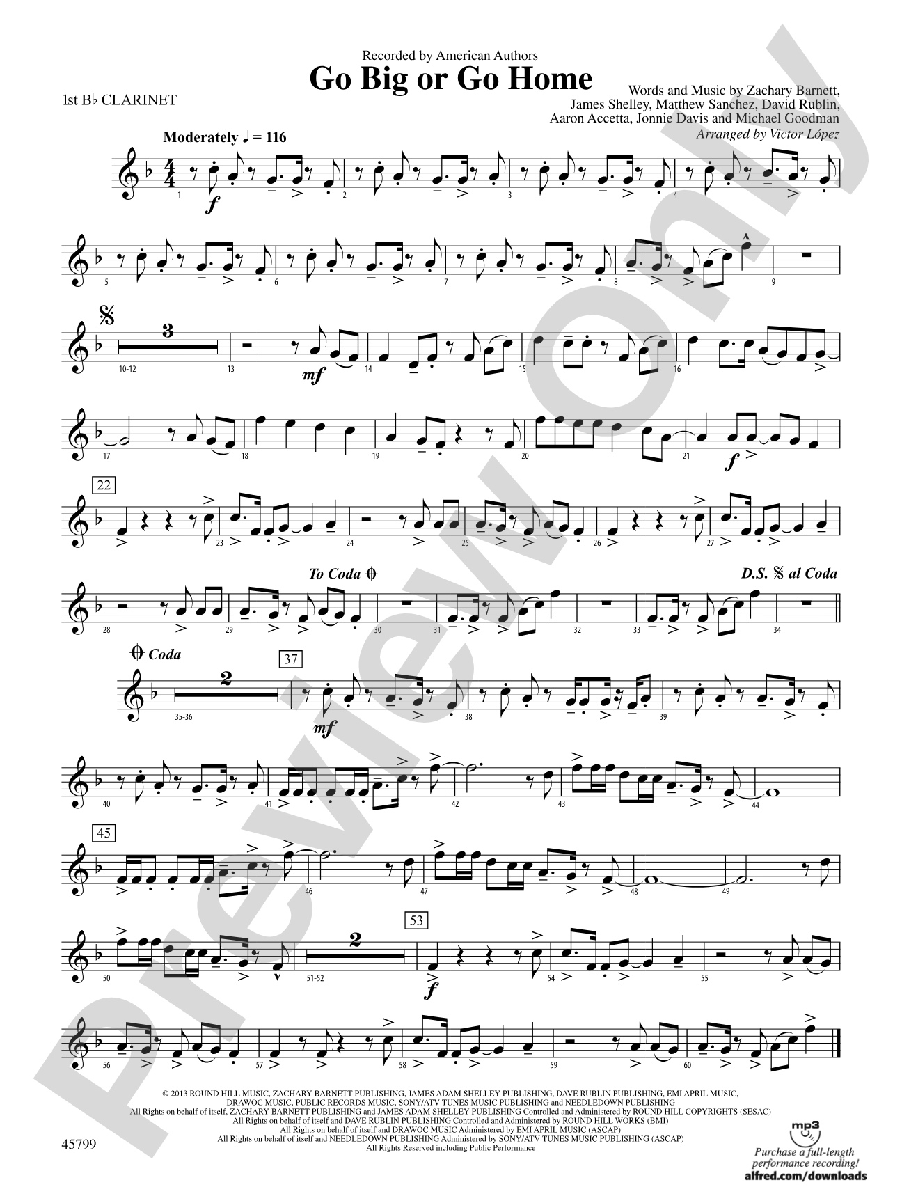 Go Big or Go Home: 1st B-flat Clarinet