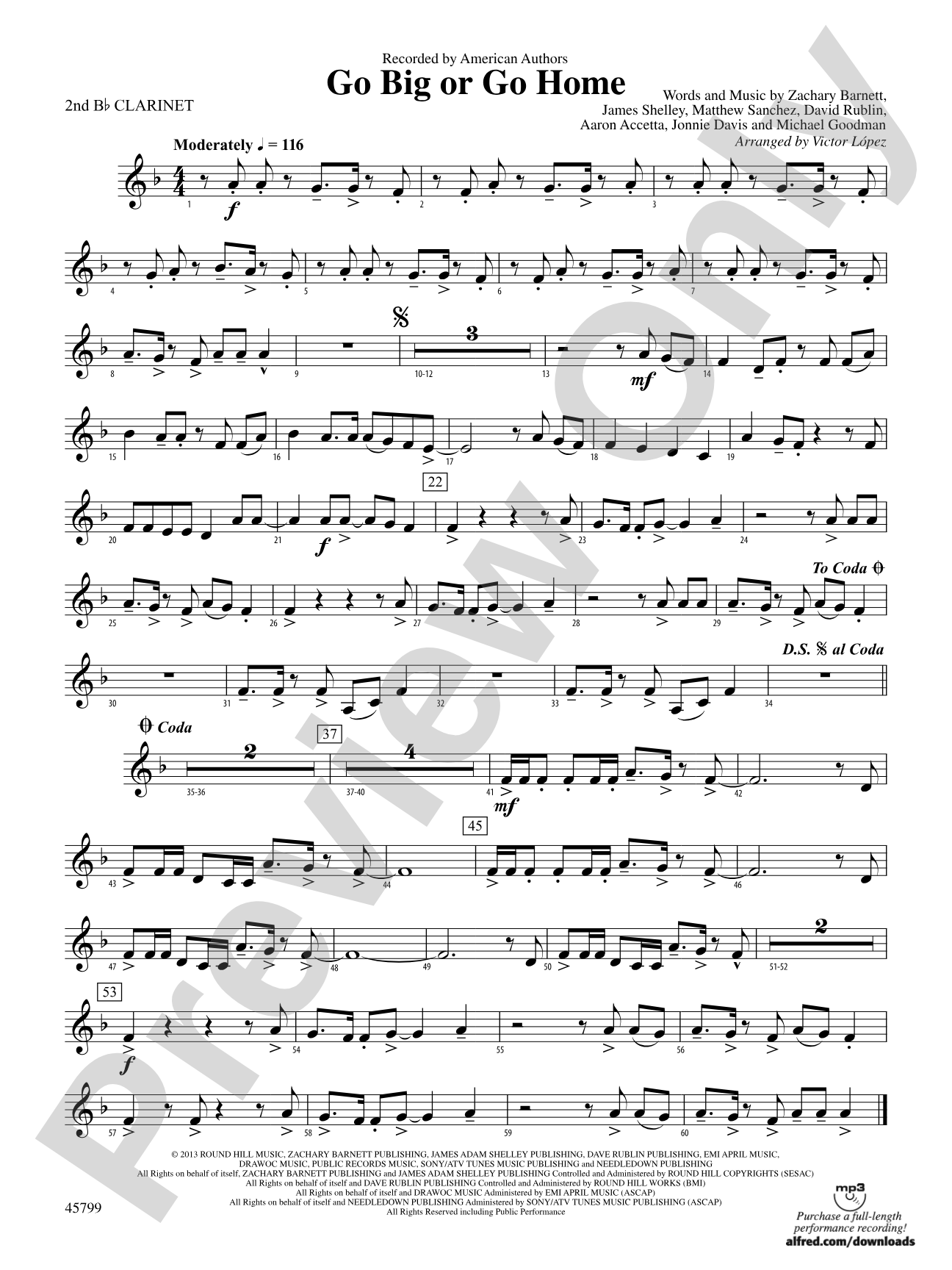 Go Big or Go Home: 2nd B-flat Clarinet