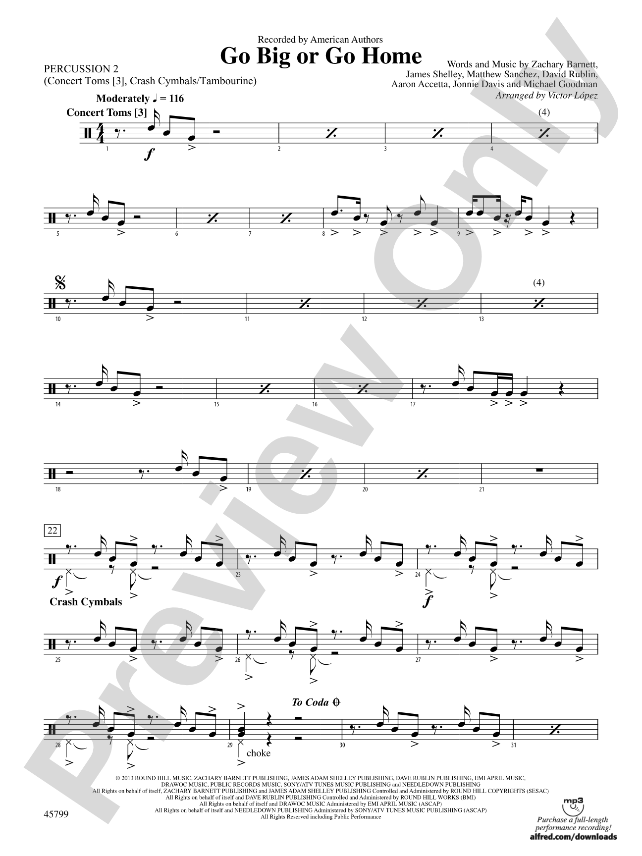 Go Big or Go Home: 2nd Percussion