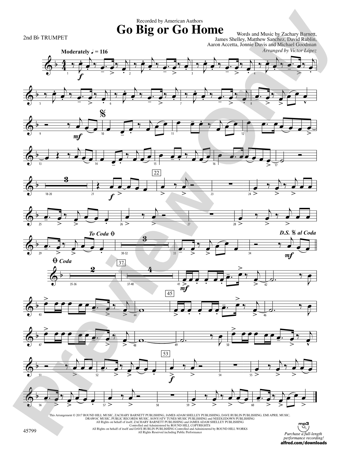 Go Big or Go Home: 2nd B-flat Trumpet