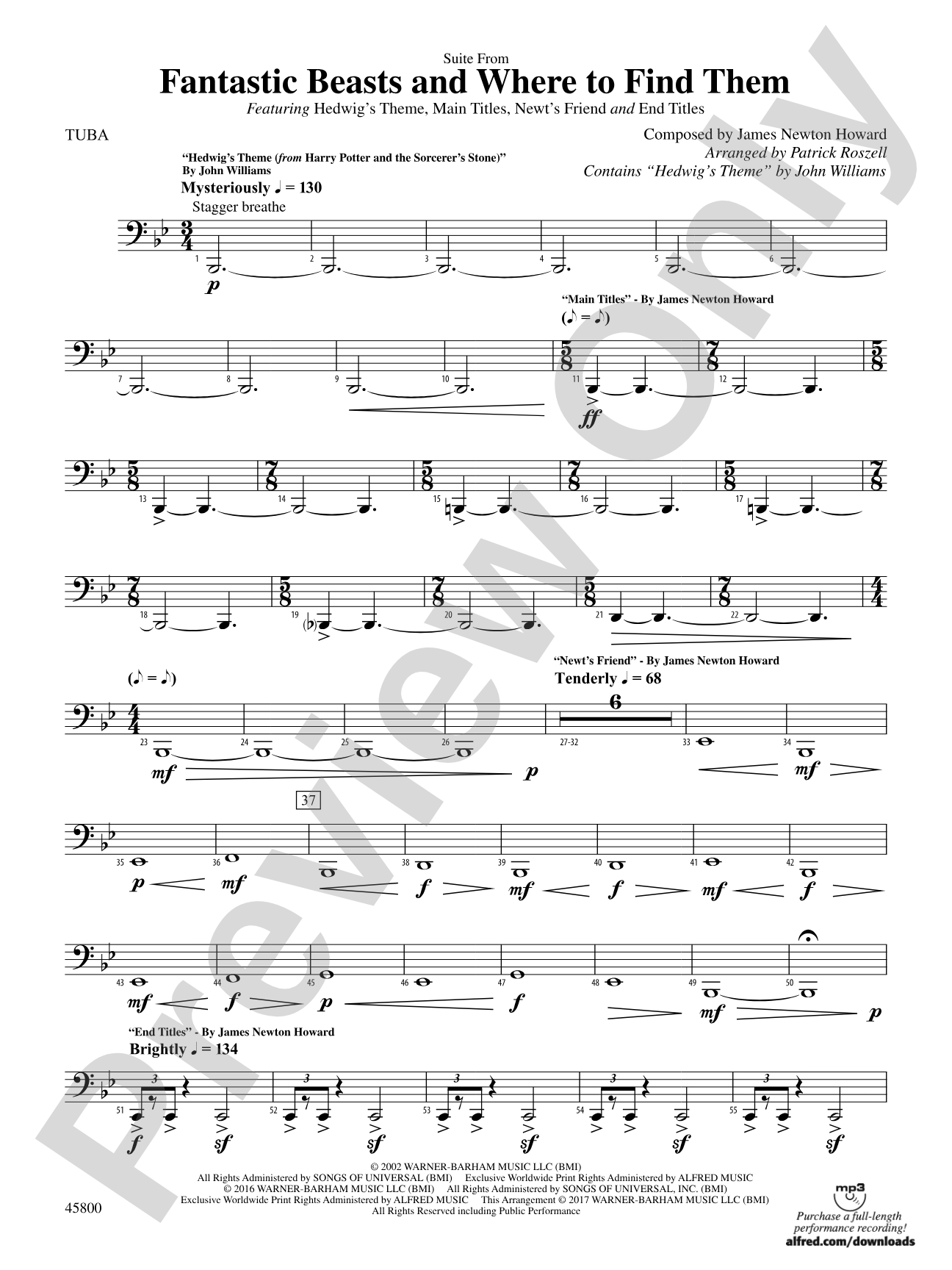 Suite from Fantastic Beasts and Where to Find Them: Tuba