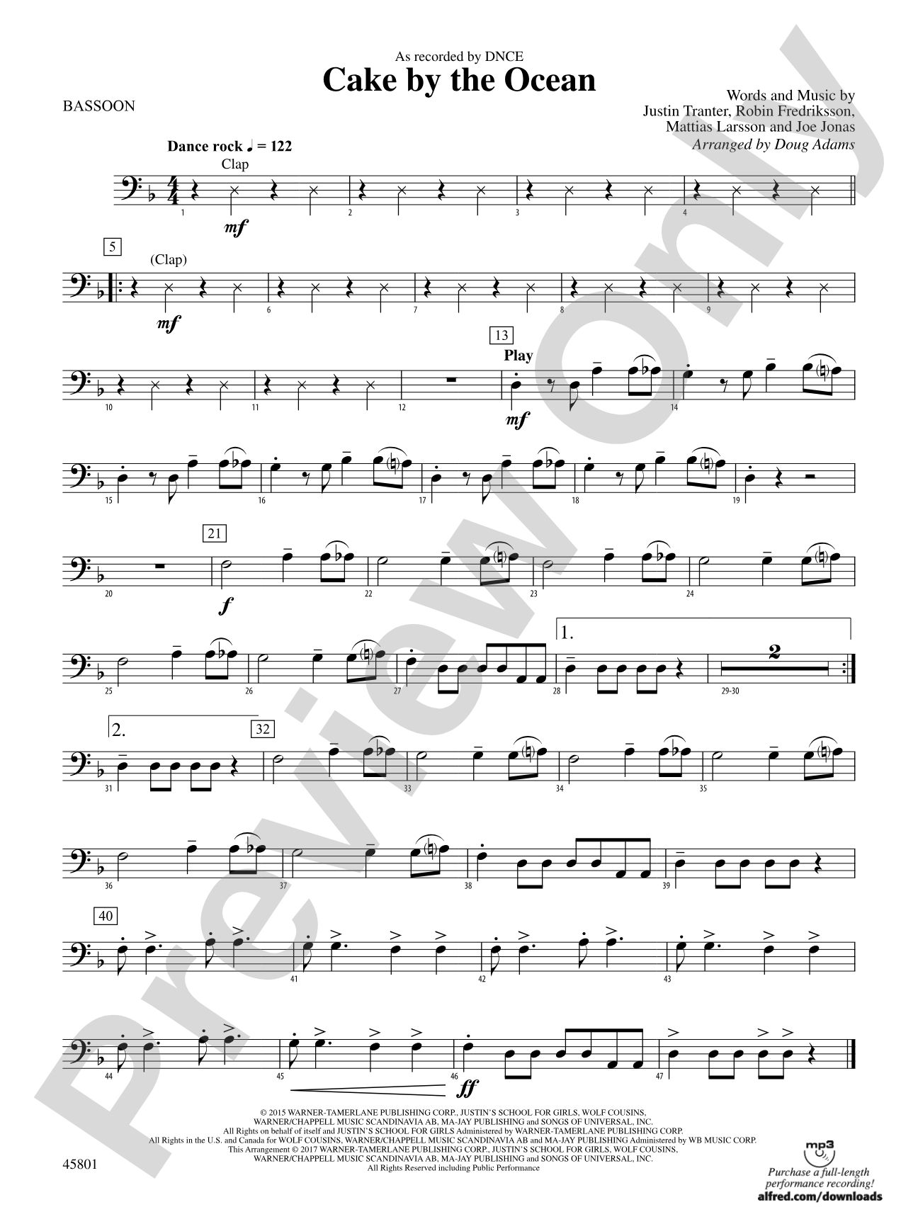 Cake by the Ocean: Bassoon