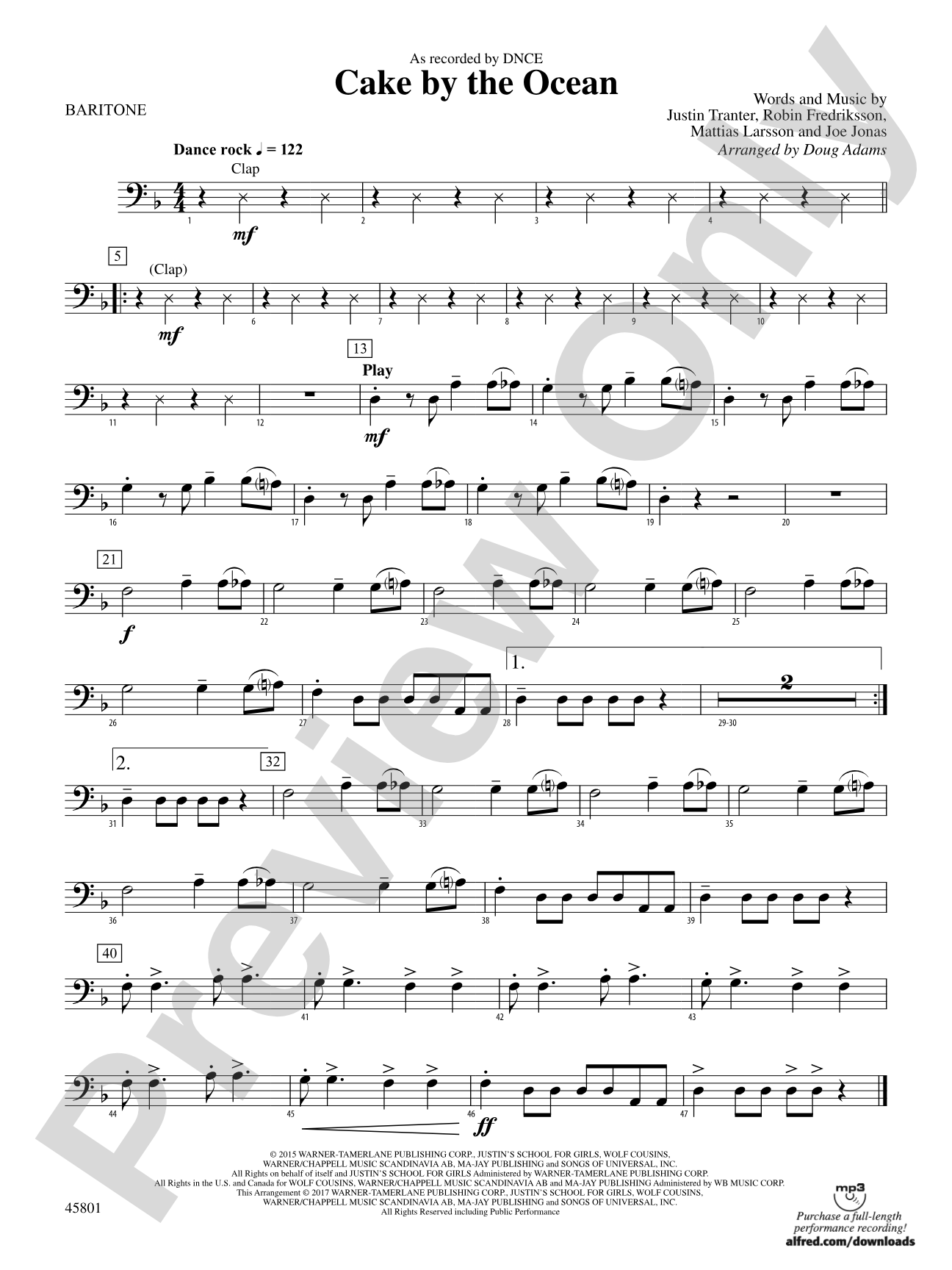 Cake by the Ocean: Baritone B.C.