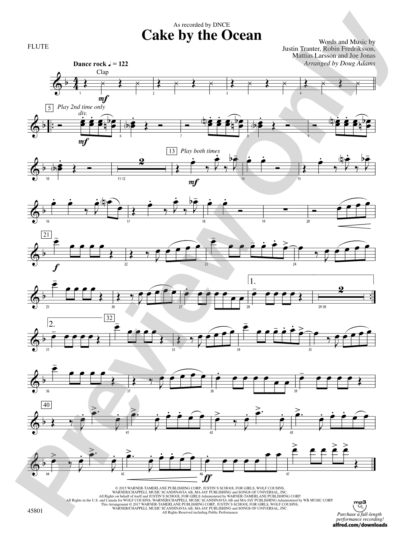 Cake by the Ocean: Flute