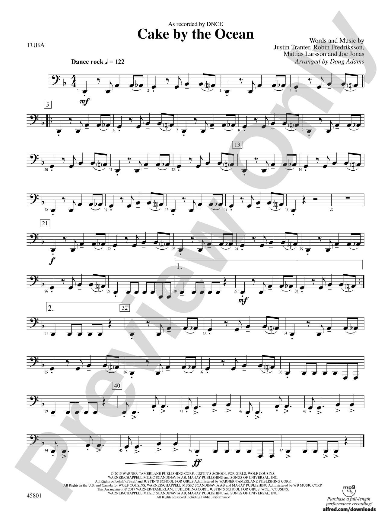 Cake by the Ocean: Tuba