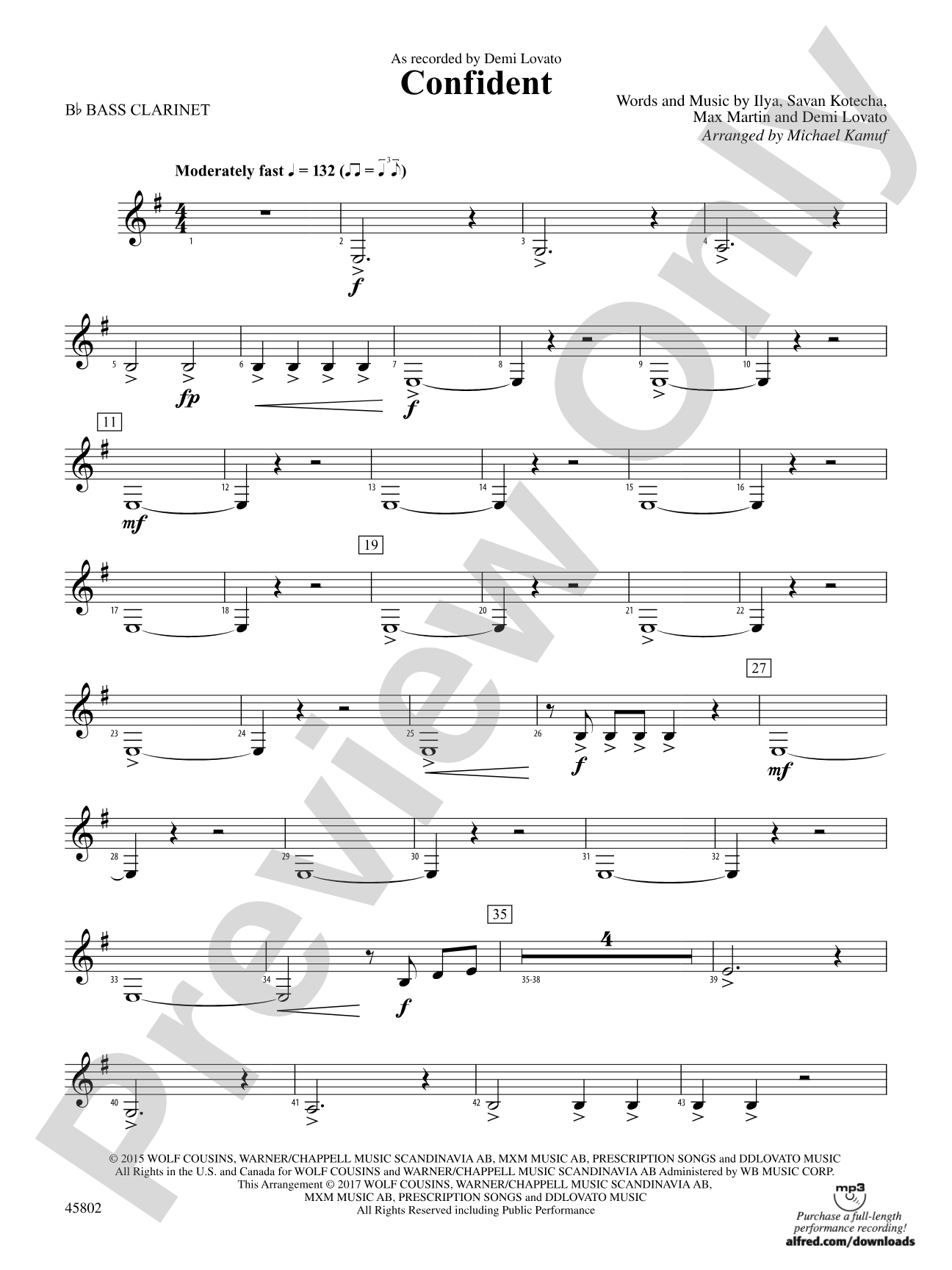 Confident: B-flat Bass Clarinet