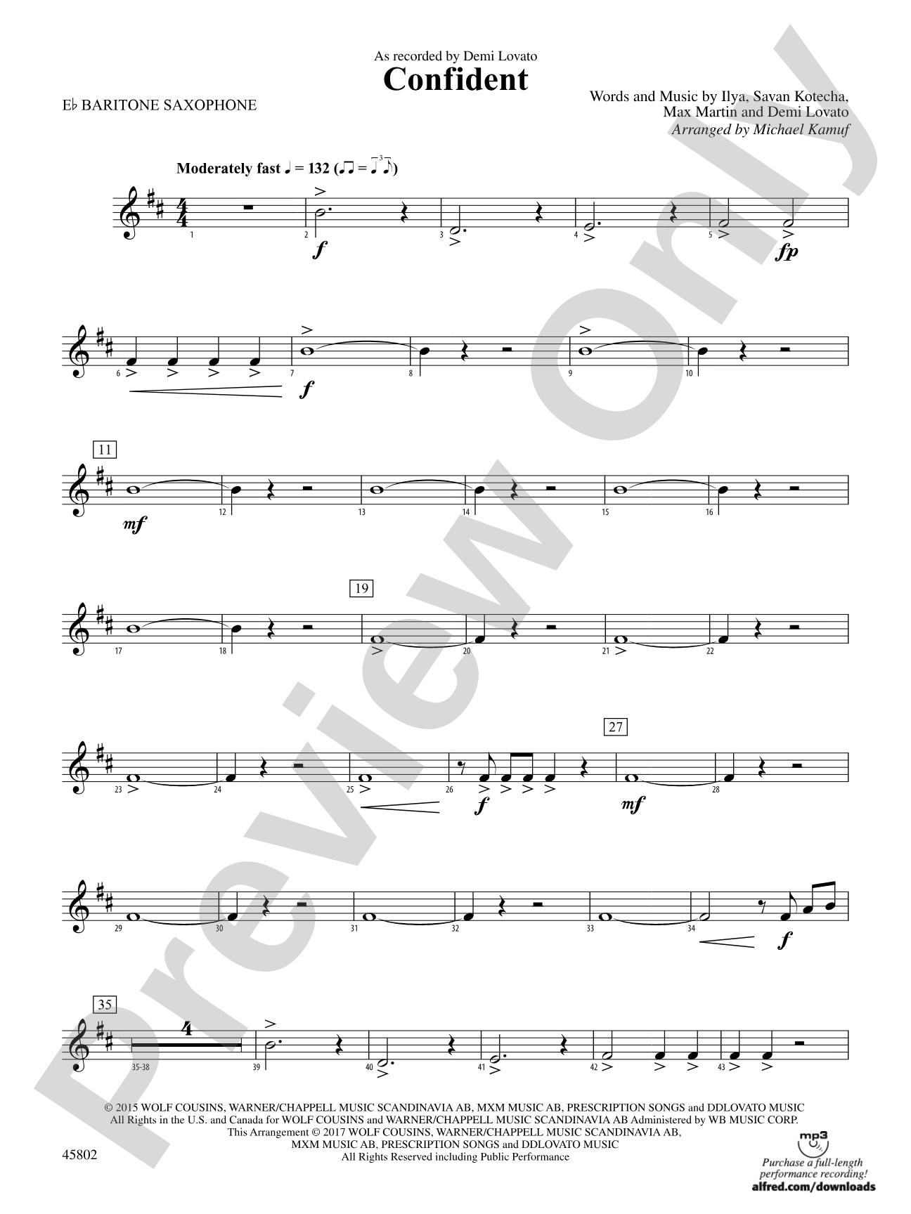 Confident: E-flat Baritone Saxophone