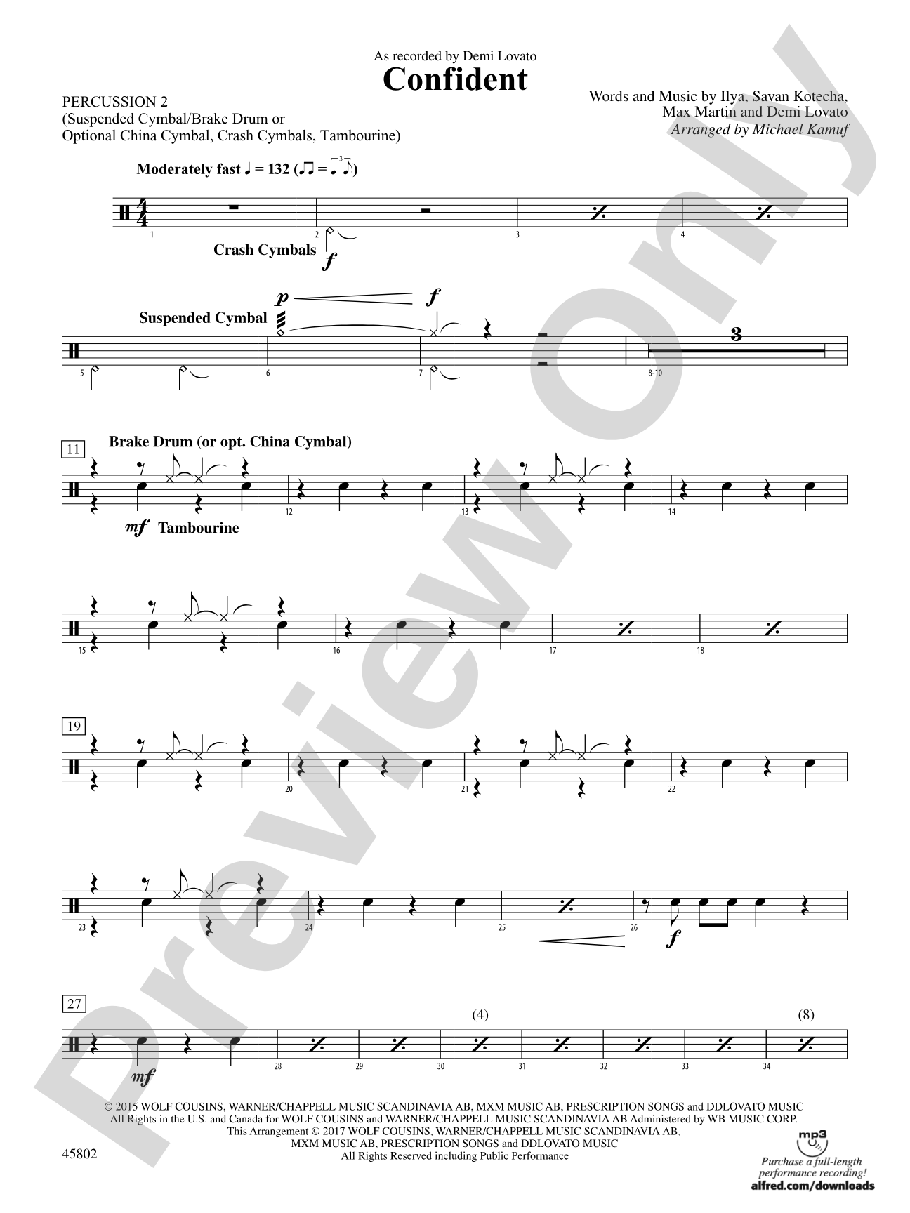 Confident: 2nd Percussion