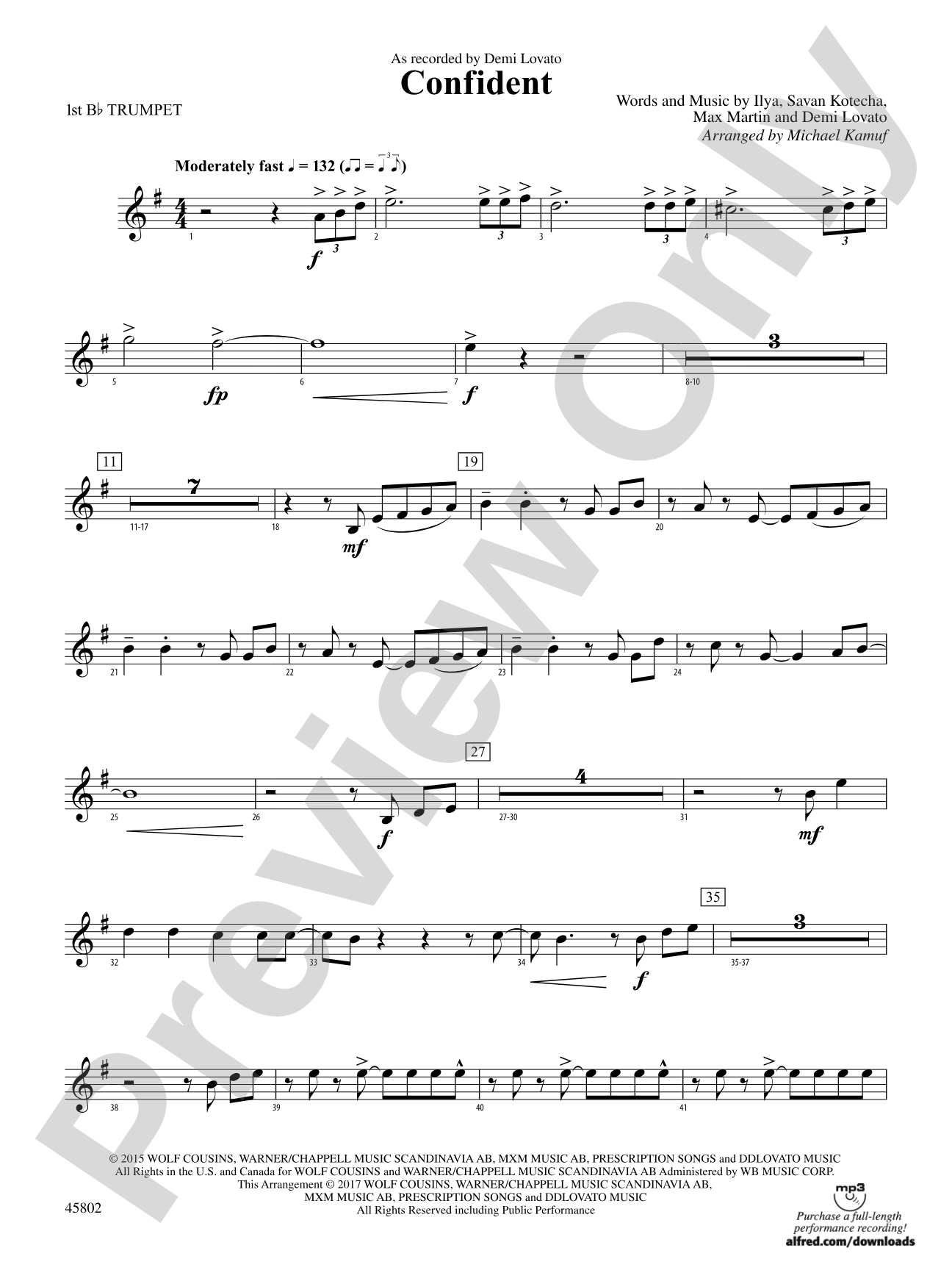 Confident: 1st B-flat Trumpet