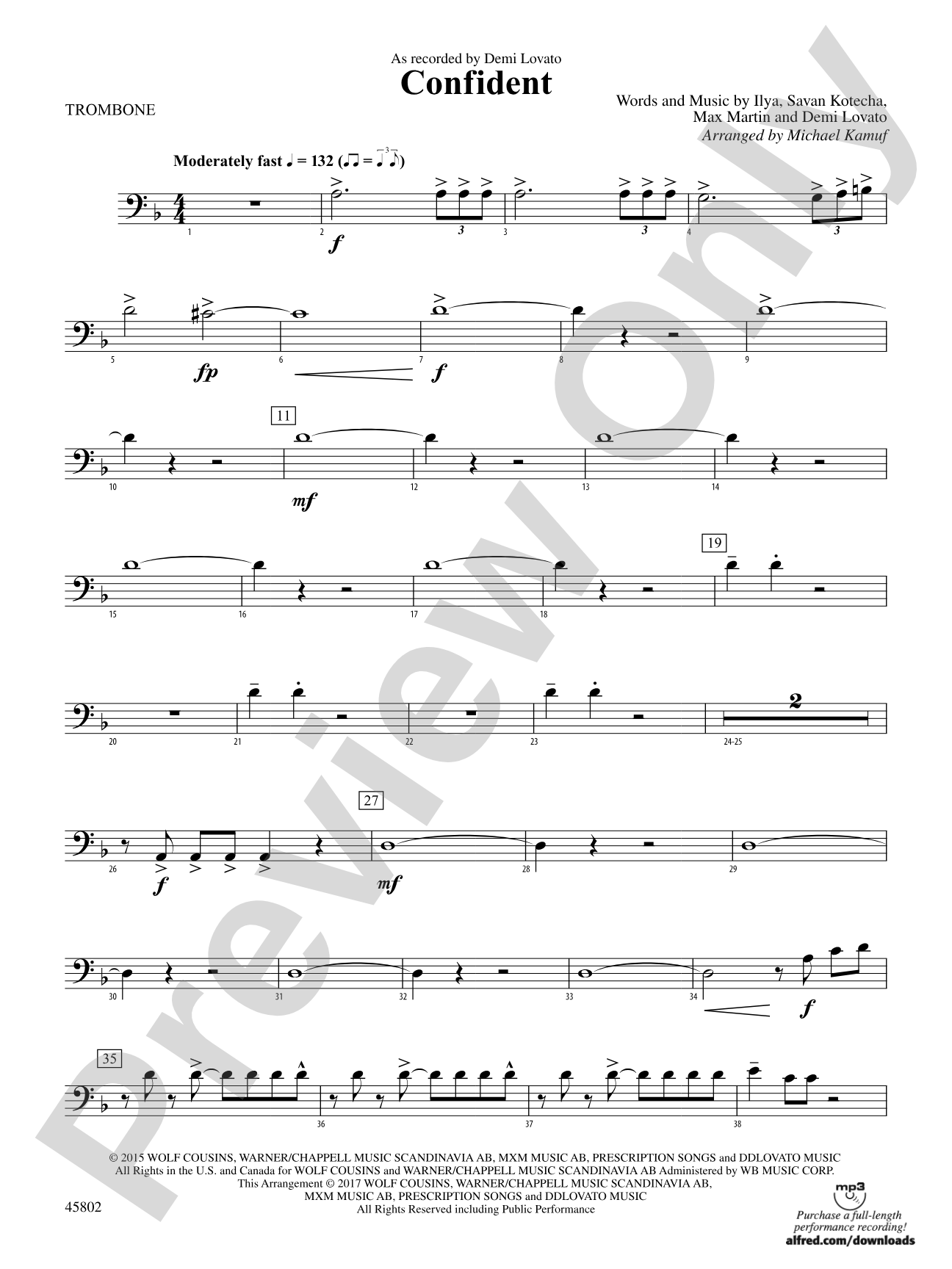 Confident: 1st Trombone