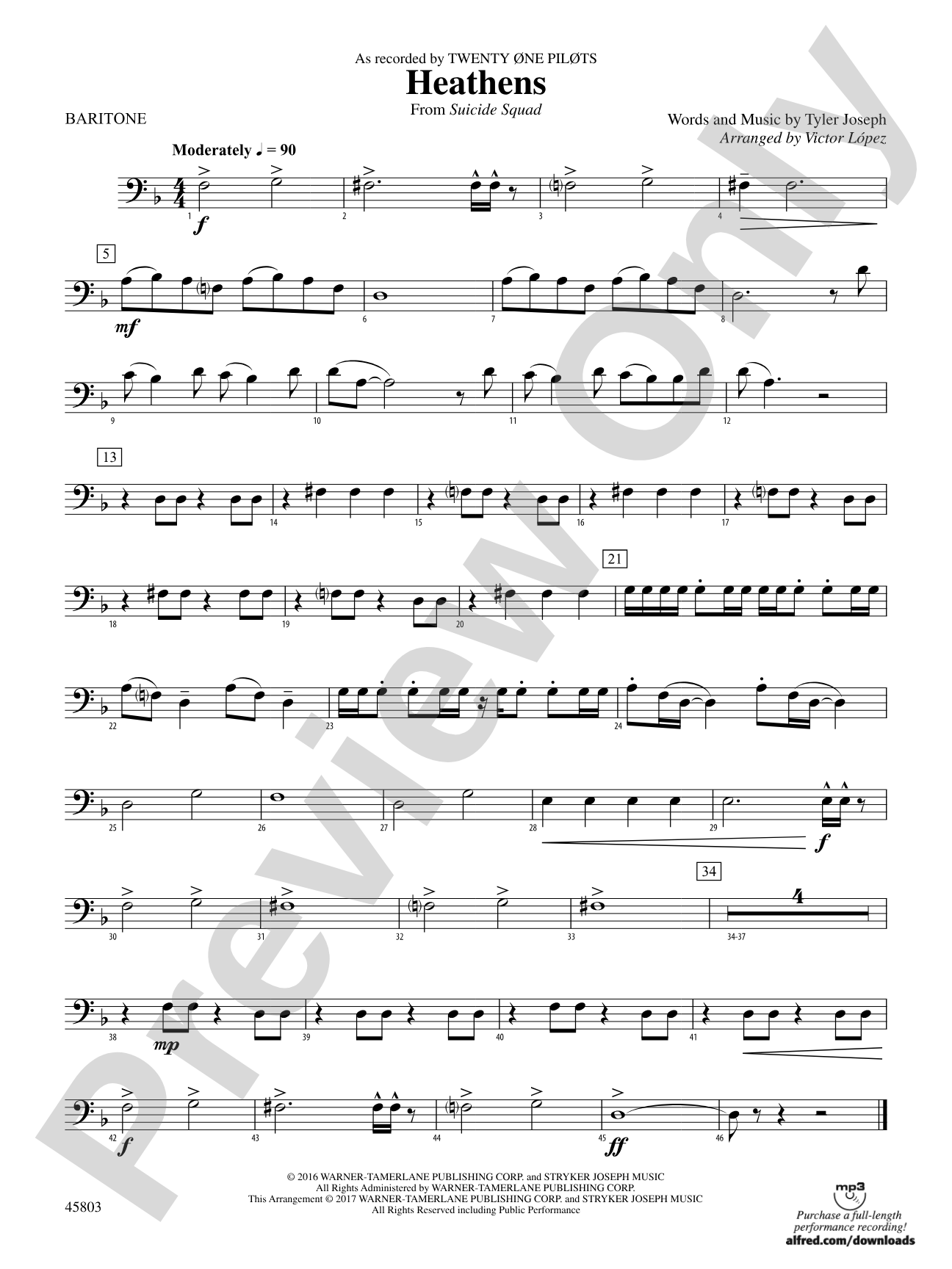 Heathens: Baritone B.C.