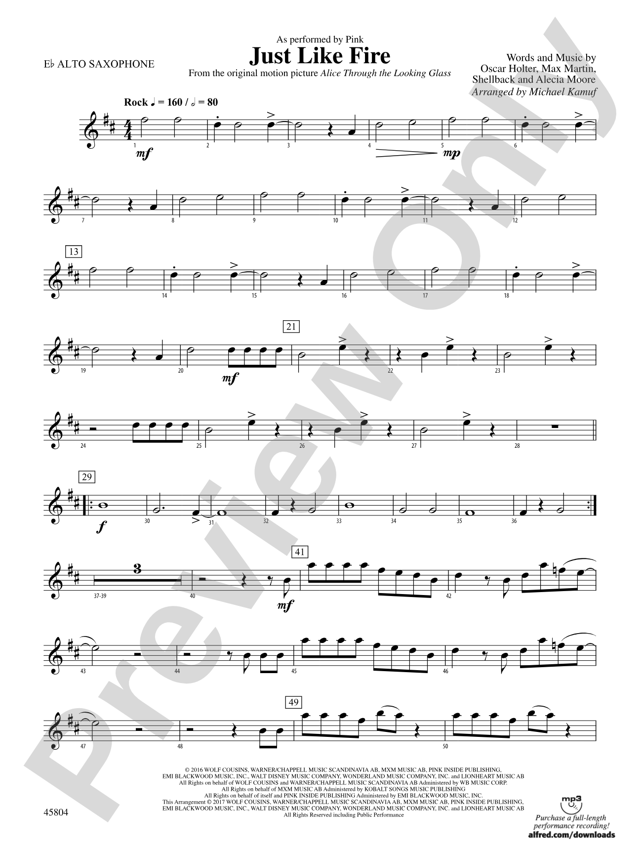 Just Like Fire: E-flat Alto Saxophone