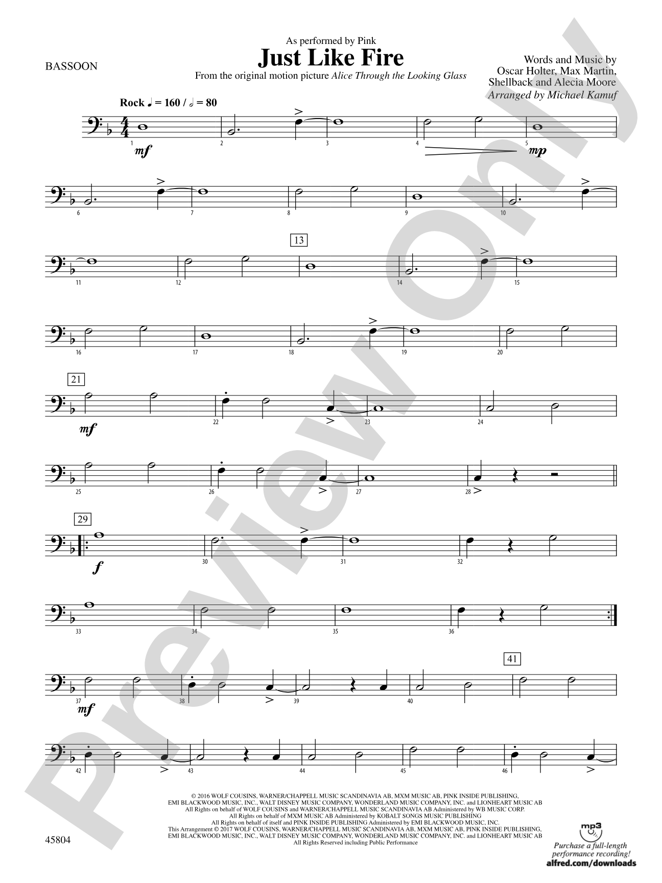 Just Like Fire: Bassoon