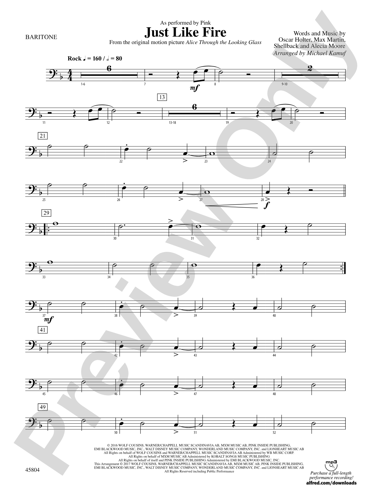 Just Like Fire: Baritone B.C.