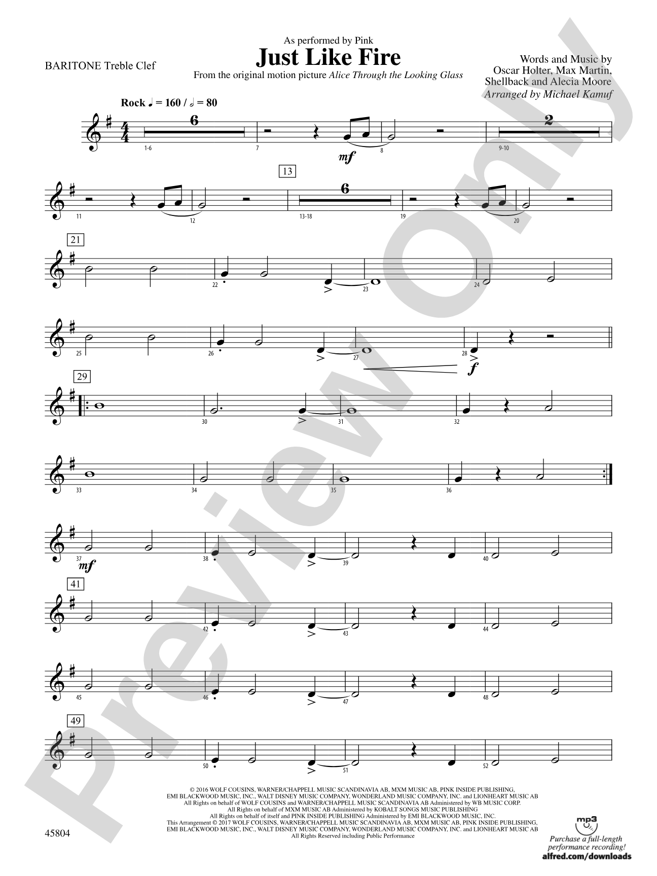 Just Like Fire: Baritone T.C.