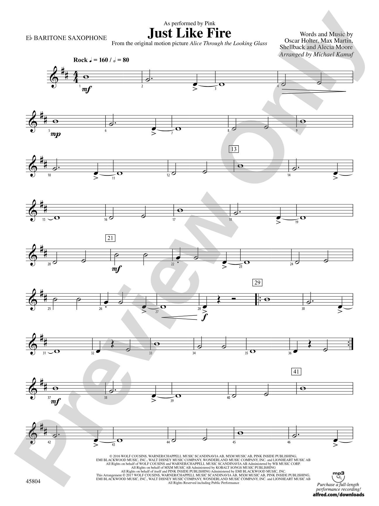 Just Like Fire: E-flat Baritone Saxophone