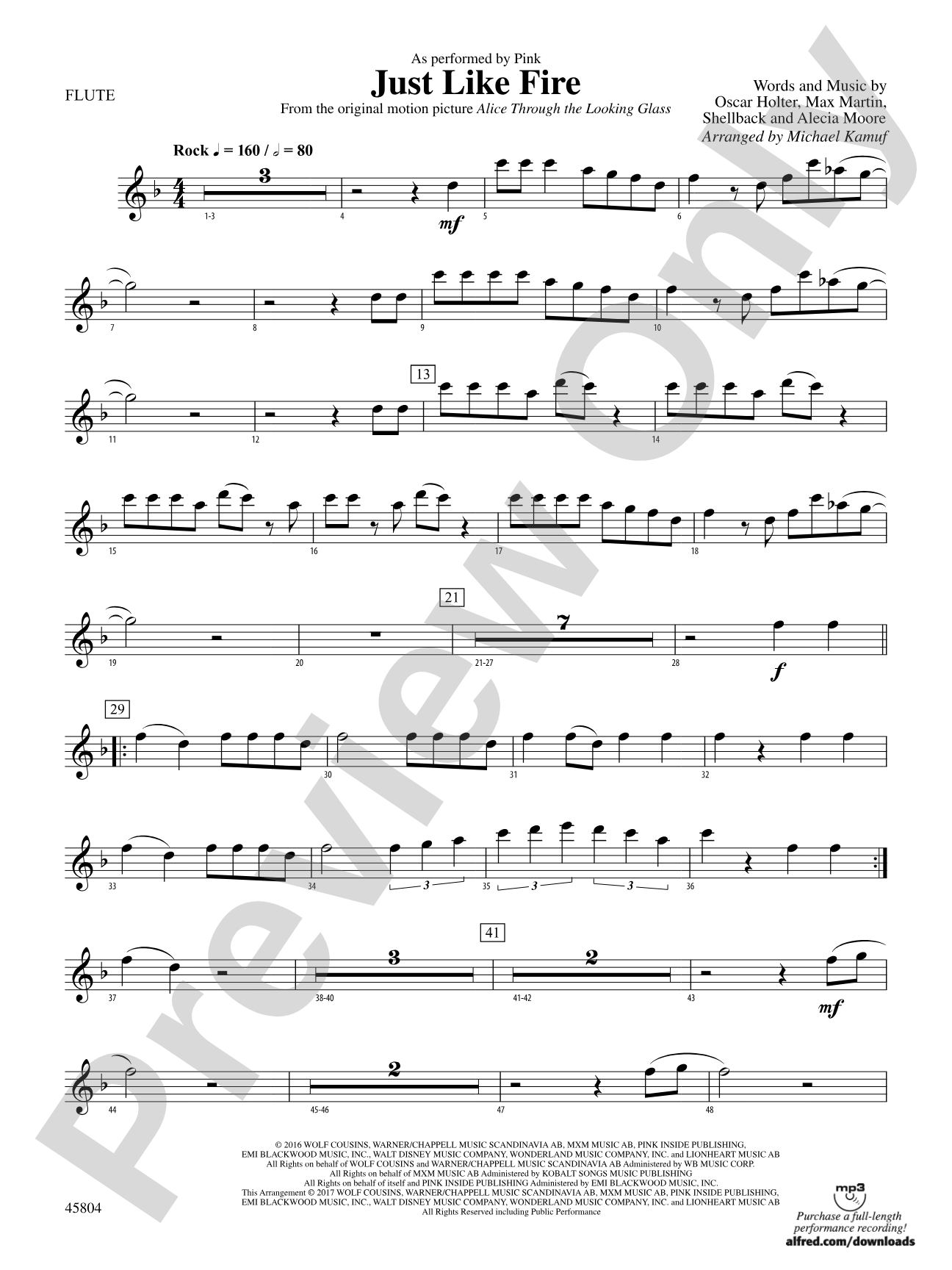 Just Like Fire: Flute