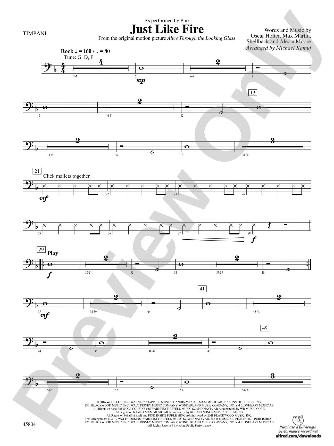 Just Like Fire: Timpani