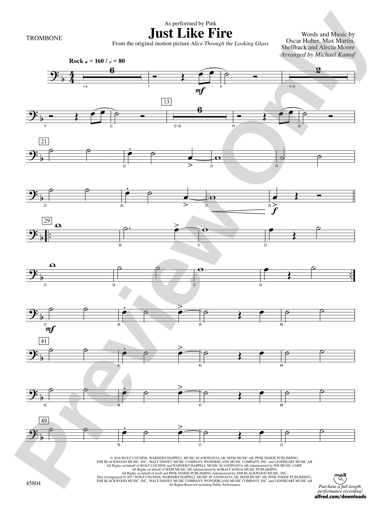 Just Like Fire: 1st Trombone