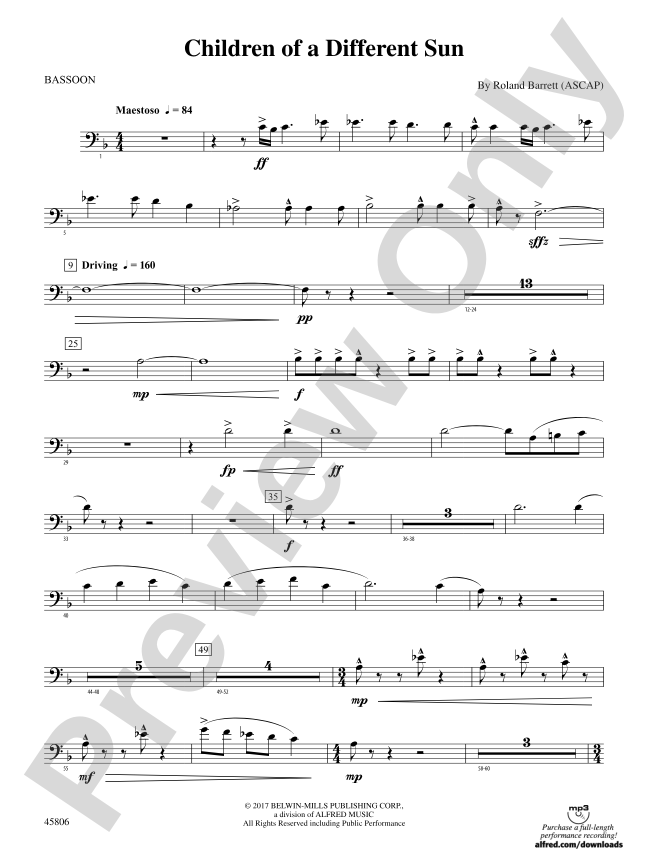 Children of a Different Sun: Bassoon