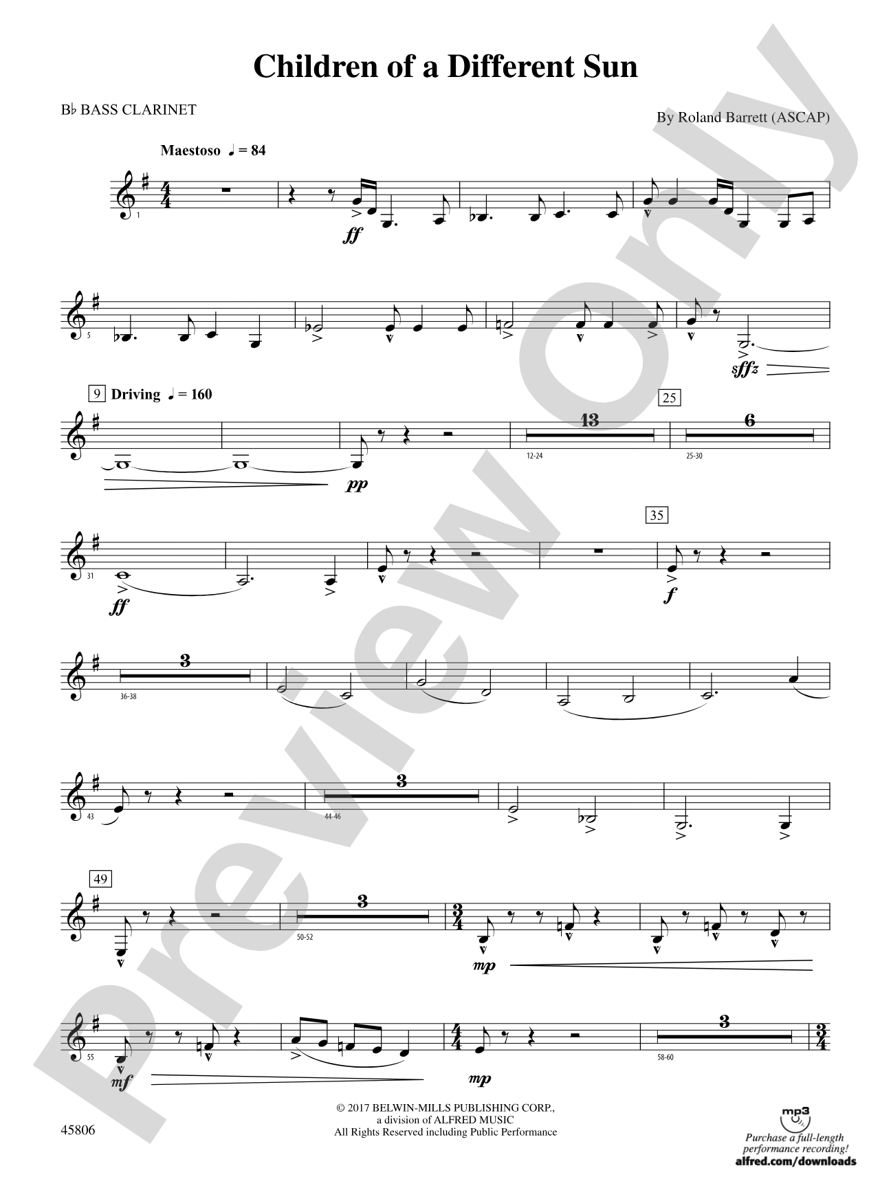 Children of a Different Sun: B-flat Bass Clarinet