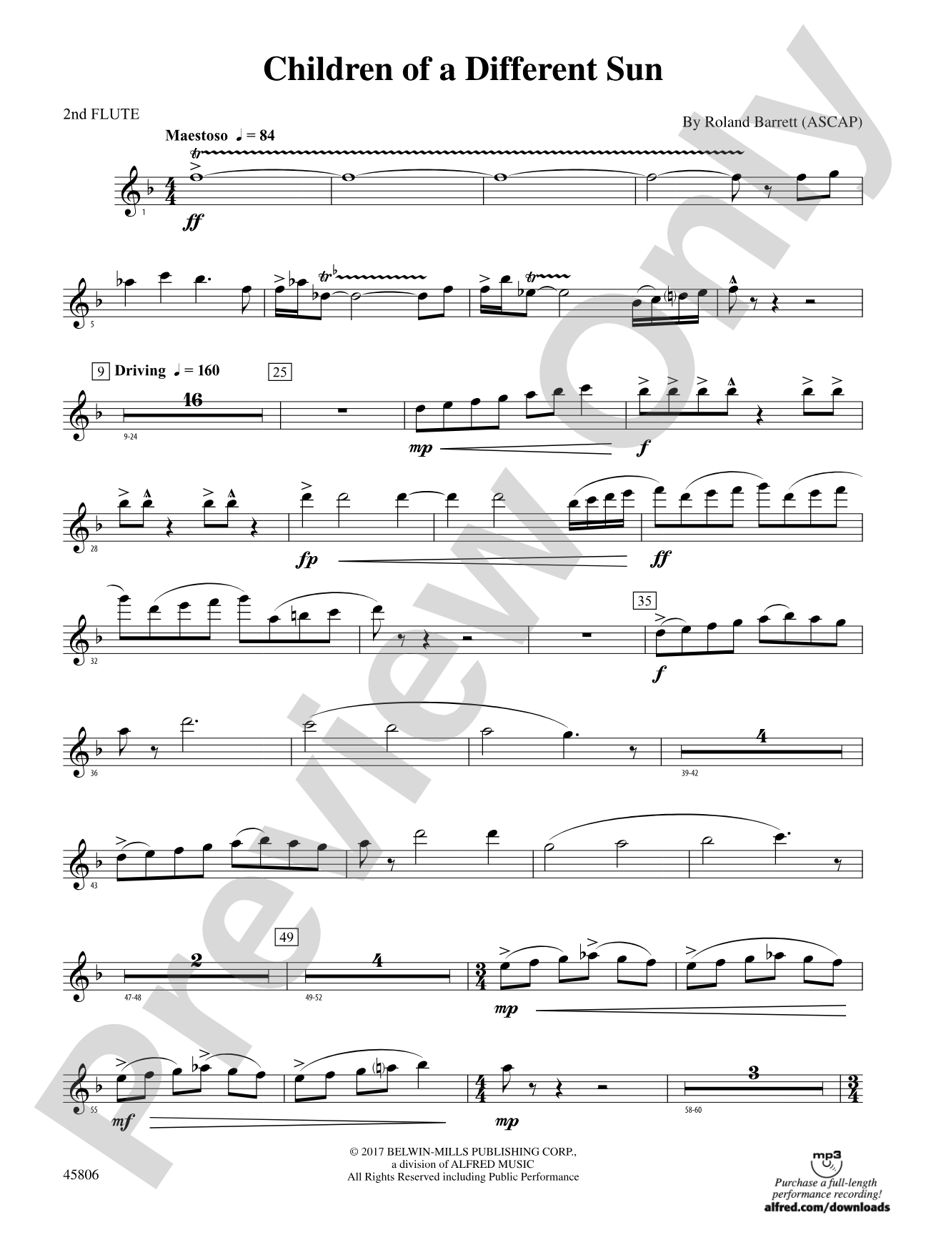 Children of a Different Sun: 2nd Flute