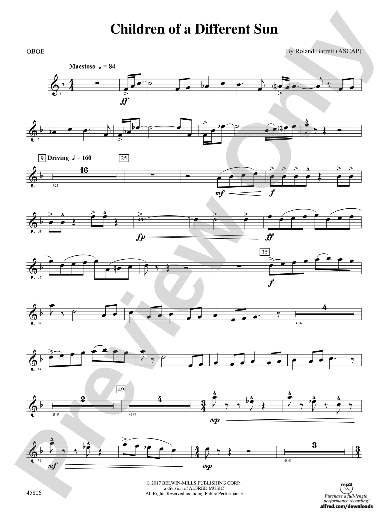 Children of a Different Sun: Oboe