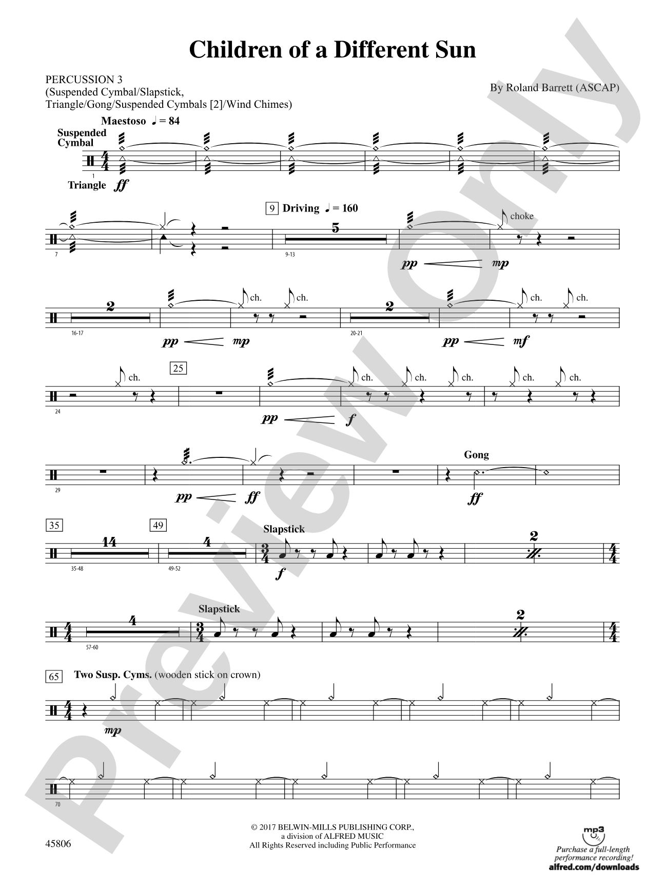 Children of a Different Sun: 3rd Percussion