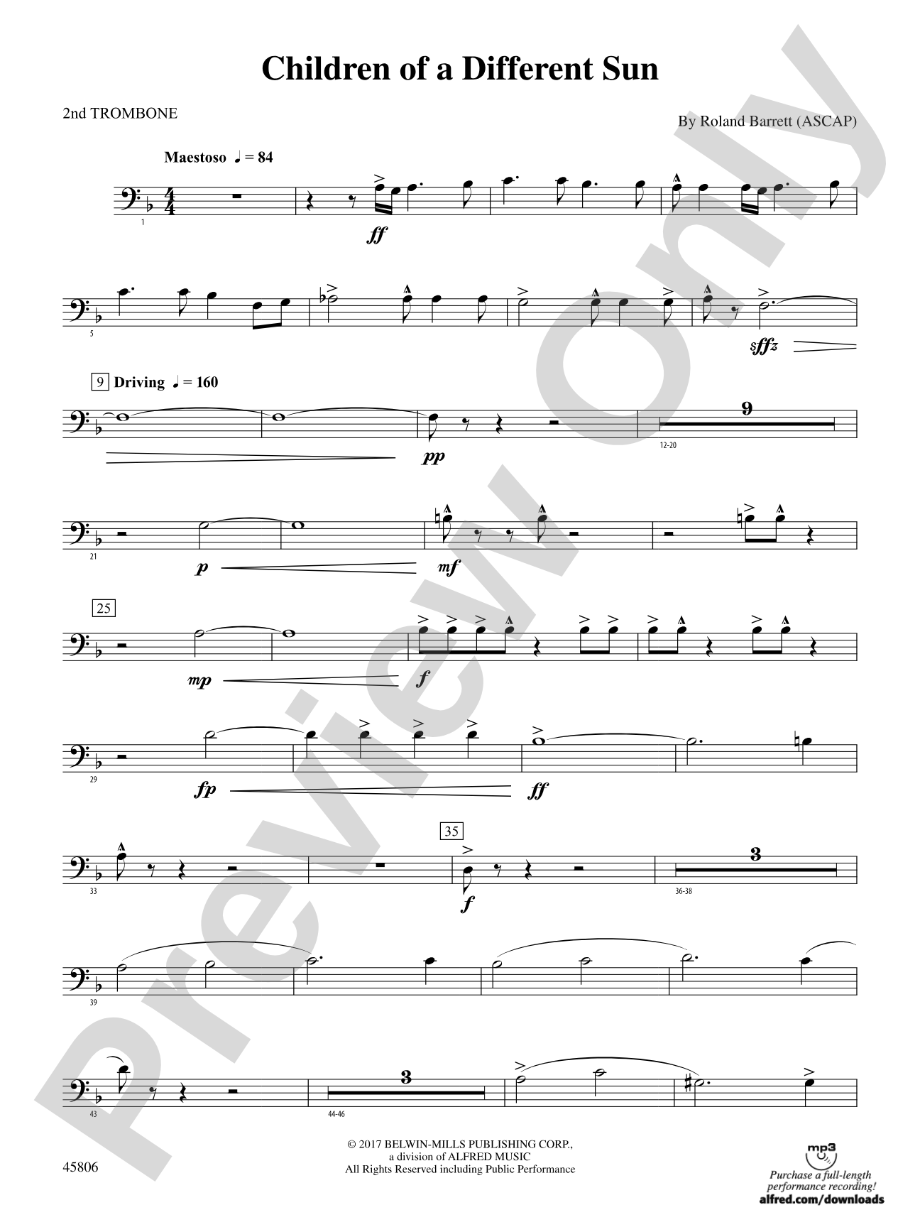 Children of a Different Sun: 2nd Trombone