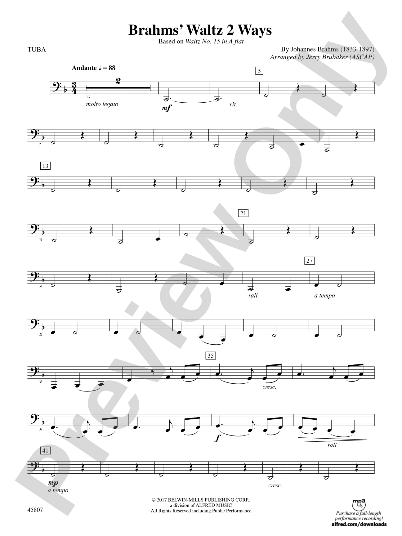Brahms' Waltz 2 Ways: Tuba