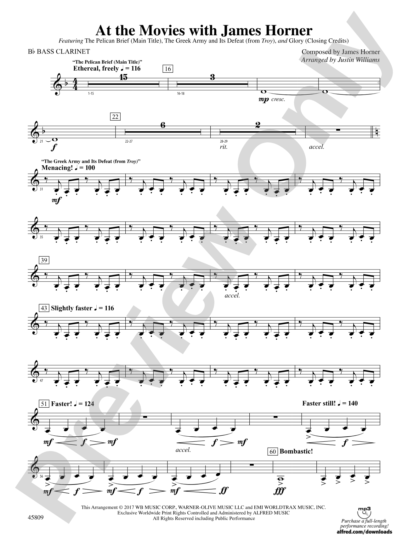 At the Movies with James Horner: B-flat Bass Clarinet