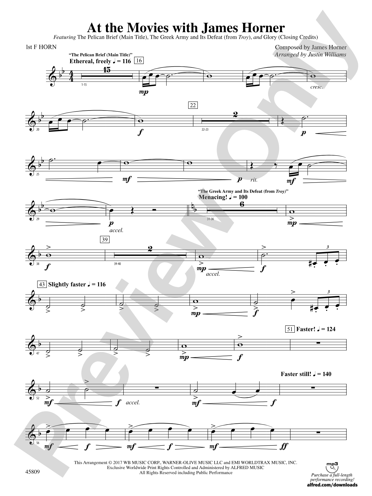 At the Movies with James Horner: 1st F Horn