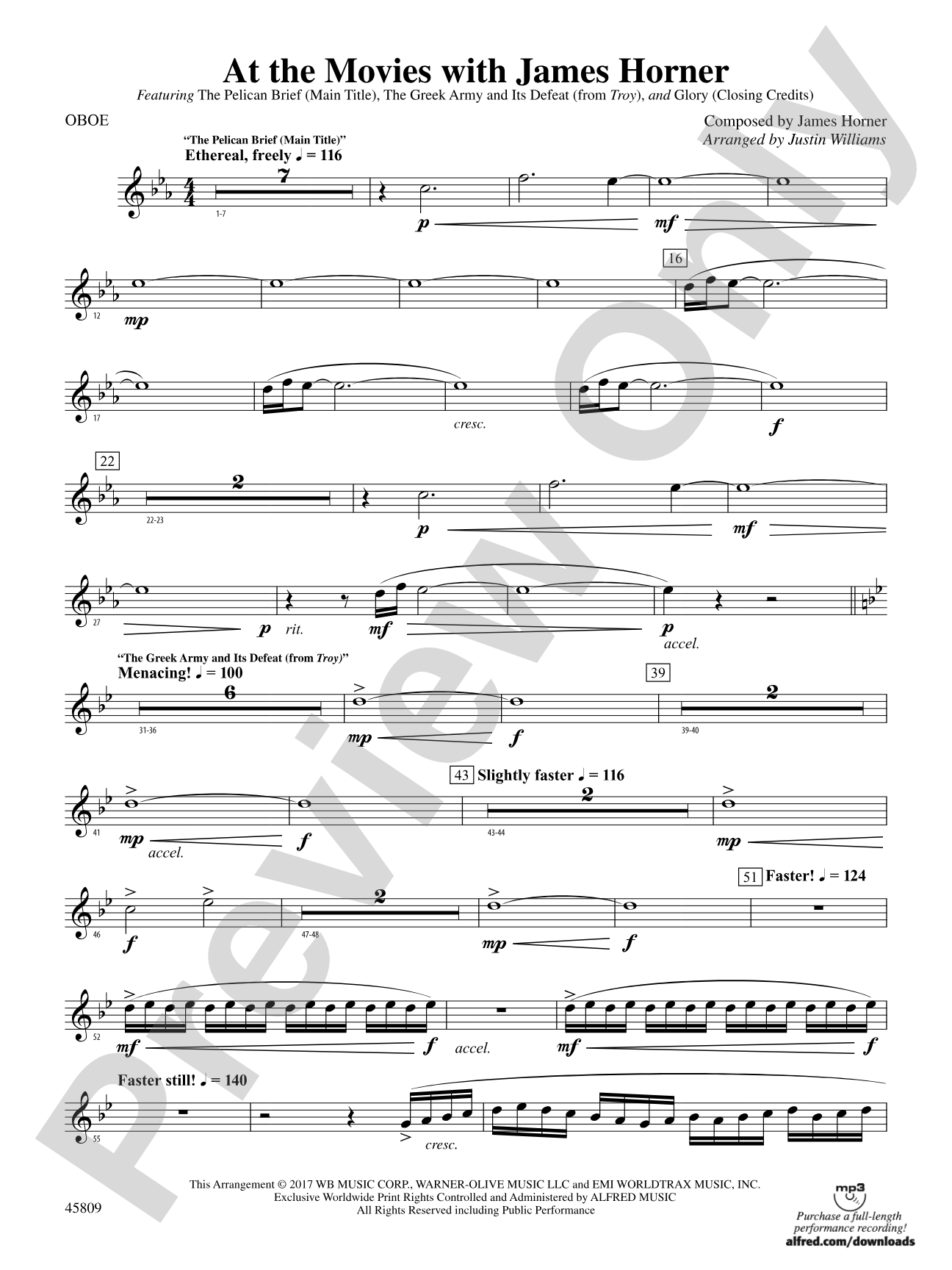 At the Movies with James Horner: Oboe