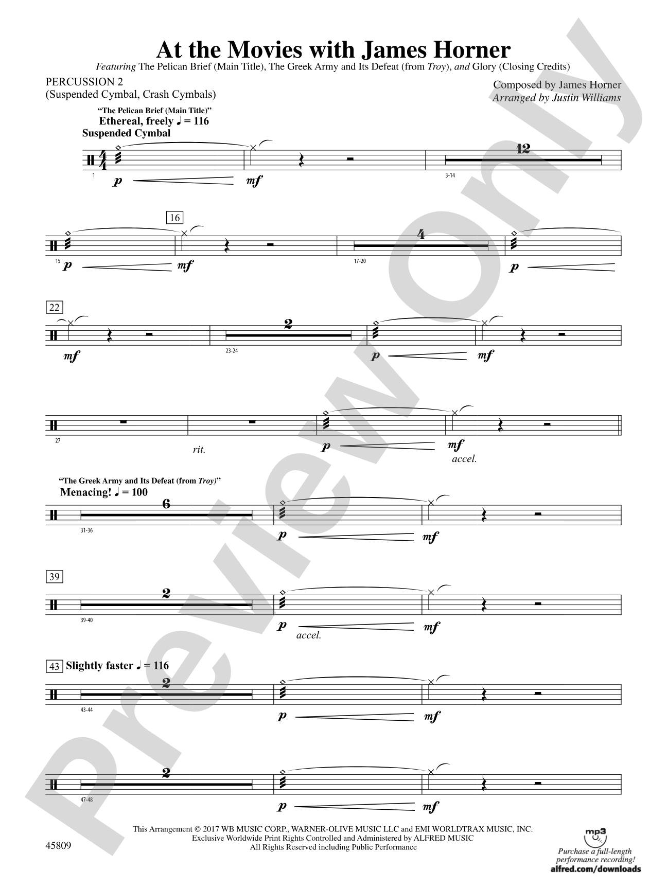 At the Movies with James Horner: 2nd Percussion