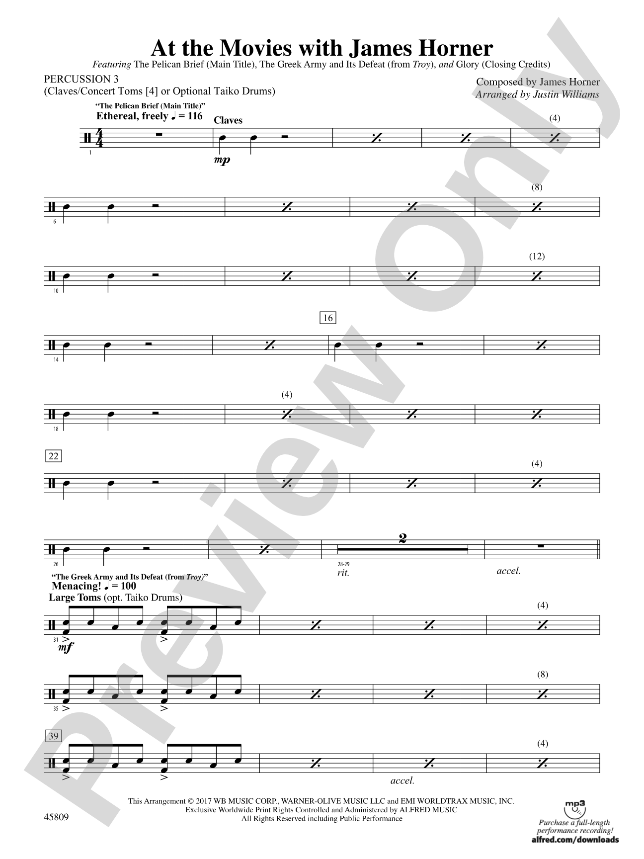 At the Movies with James Horner: 3rd Percussion